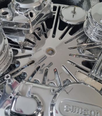 Polerowanie aluminium metodą wibracyjną, aquablasting